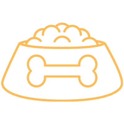 Dog food dish icon