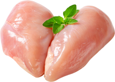 fresh, raw chicken breast